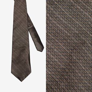 Vintage Stafford Mens 100% Silk Tie Geometric Blue Made in USA
